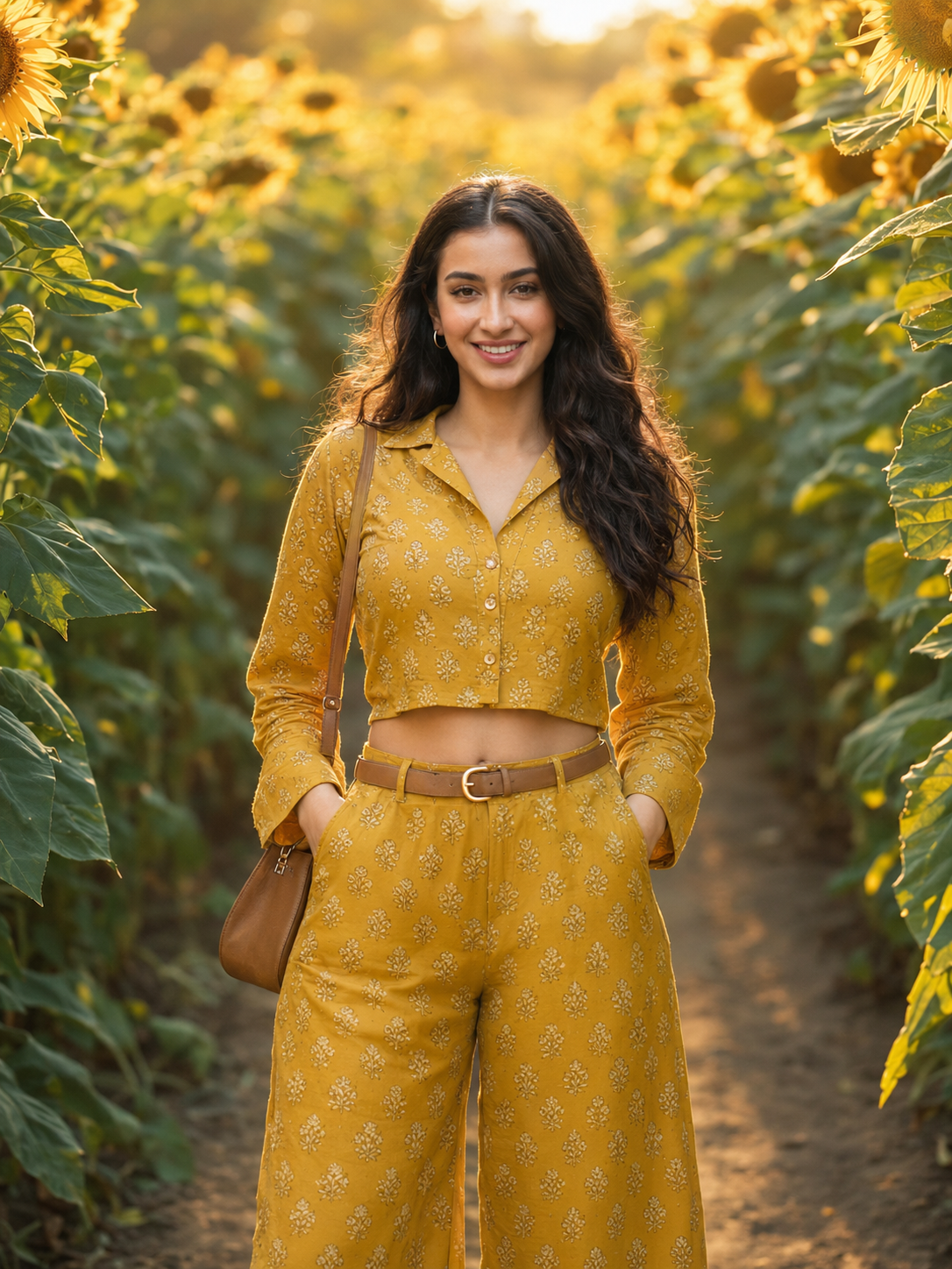 Golden Sunflower Muse – Luxury Editorial Portrait Prompt